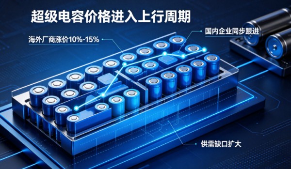 超级电容供给趋紧，海外厂商涨价10%-15%