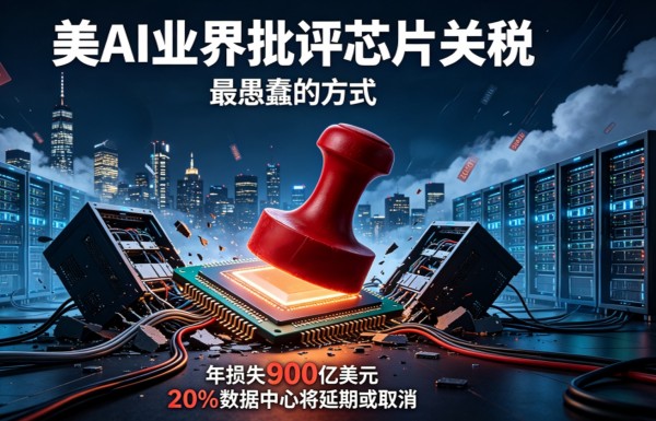 美AI业界：特朗普的芯片关税是“最愚蠢的方式”！导致900亿美元年损失，20%数据中心将延期或取消