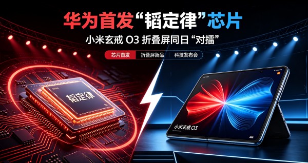 华为首发“韬定律”芯片，小米玄戒O3折叠屏同日“对擂”