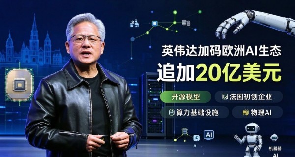 黄仁勋欧洲之行加码投资，英伟达追加20亿美元布局欧洲AI生态